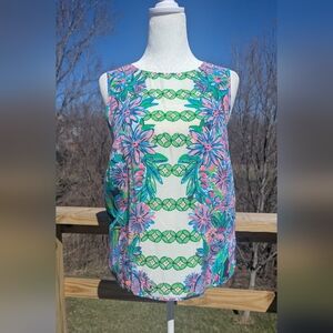 Lilly Pulitzer Silk Tank Blouse Colorful Size Large